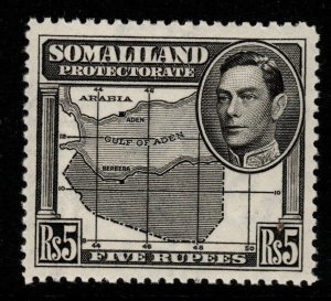 SOMALILAND SG104 1938 5r BLACK MNH