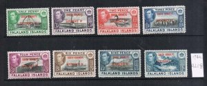 Falkland Islands Dependency 1944 Sc 4L1-8 set of 8 MH