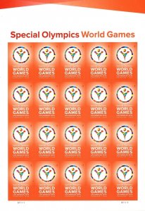 U.S. 4986 Special Olympics World Games Forever Sheet of 20 VF-XF MNH