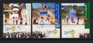 ISRAEL 2009 TEL AVIV 100 YEARS CENTENNIAL 3 STAMPS MNH