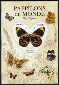 Gabon 2012 Butterflies of the World #5 - Pieris nigrina i...