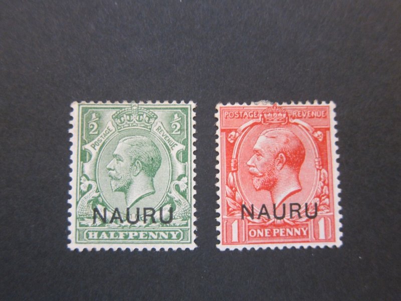 Nauru set 1916 Sc 1-2 MH