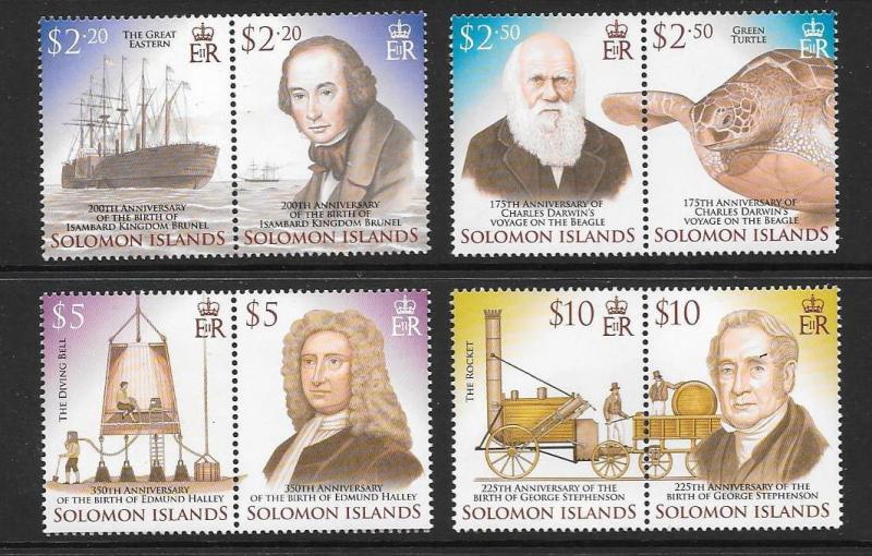 SOLOMON ISLANDS SG1171/8 2006 EXPLORATIOH & ANNIVERSARIES MNH 