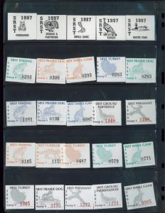 STANDING ROCK SIOUX TRIBE Indian Reservation Hunting, Game, Fishing Stamps - BBB