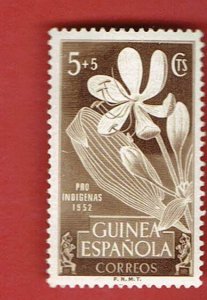 SPANISH GUINEA SCOTT#B19 1952 LILY - MH