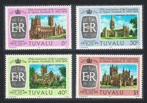 Tuvalu 25th Anniversary of Coronation 4v 1978 MNH SG#89-92