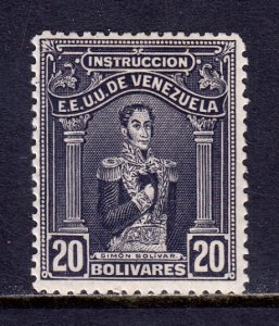 Venezuela - 1914 20b Bolivar Instruccion revenue - MH