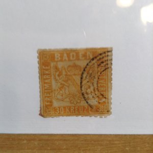 Germany  (Baden)  Sc #25  Used  C1250.00