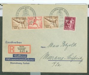 Germany  Olympic cover w/combination W108 and 623