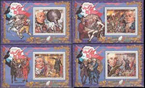 1989 Guinea 1263/B341-66/B344 200 years of the French Revolution 20,00 €