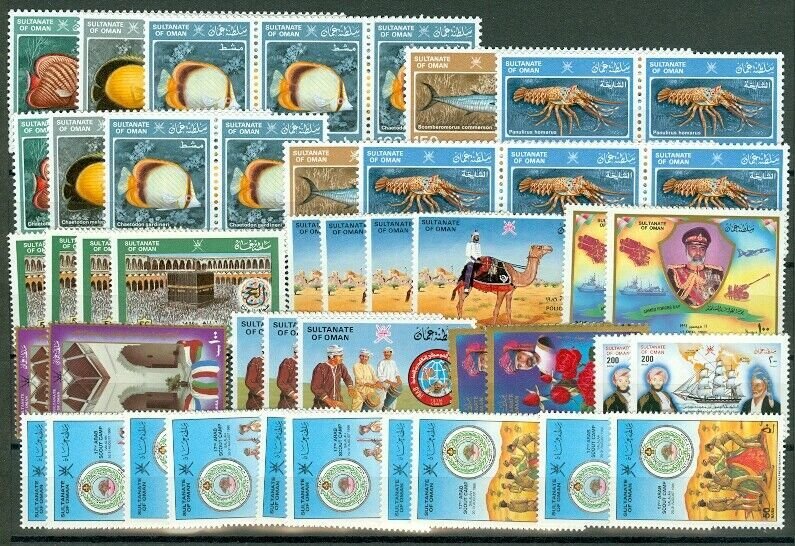 EDW1949SELL : OMAN Collection of ALL VF MNH Cplt sets between 1985-1992 Cat $190