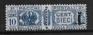 ITALY, Q2, HINGED, ITALIAN SOCIAL REPUBLIC, 2 PART STAMPS OVPTD