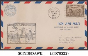 CANADA - 1929 AIR MAIL MONTREAL to SAINT JOHN - FIRST FLIGHT COVER FFC