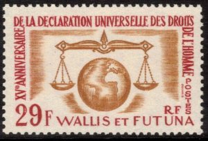 WALLIS & FUTUNA 1963 29fr Human Rights; Scott 166; MNH