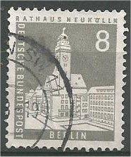 BERLIN, 1956, used 8pf City Hall, Neukölln Scott 9N124