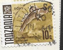 Tanzania #20  10  Fish  set (U) CV $1.40