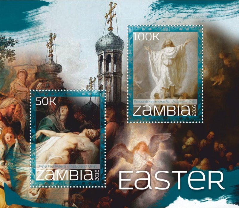 Stamps.  Art, painting, Religion, Easter 2016 1+1 sheets perforated MNH **