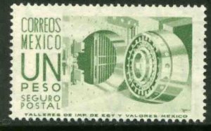 MEXICO G17 $1Peso 1950 Definitive 2nd Printing wmk 300 MINT, NH. VF.