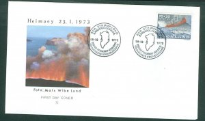 Greenland. FDC Cachet 1973. 70+20 Ore B 6 Semi-Postal. Heimaey. Engrav: Slania