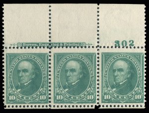 United States, 1894-95 #273 Cat$1,000, 1895 10c dark green, top margin horizo...