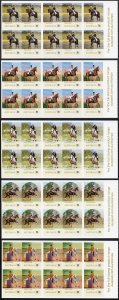 Australia SG4203b-7b Equestrian Events set of 5 booklet panes (SB476-80) U/M