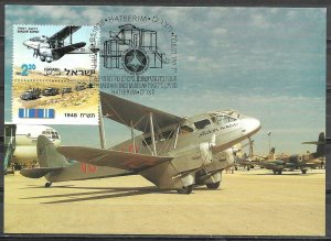 Israel 1998 The Israeli Air Force Museum Dragon Rapide Maximum Card Aviation 