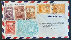 1941 Bolama Portuguese Guinea First flight Airmail cover FFC To Trinidad
