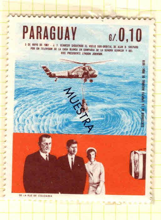 Paraguay Scott 1041 MNH** Muestra//Speimen overprint
