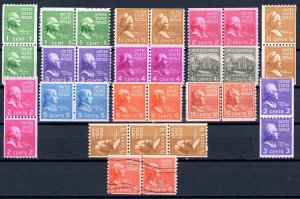 USAstamps Unused VF US1939 Complete Presidential Coi Set Scott 839 / 851 OG Mint