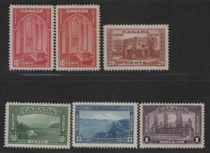 Canada Sc#241-245 M/NH/VF, complete set, CV. $215