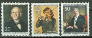 Germany-Berlin # 9N280-82 Paintings of Men (3) Mint NH