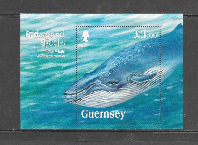 FISH - GUERNSEY #1124  BLUE WHALE  MNH