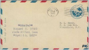 77743 - USA - Postal History - STATIONERY COVER visit of RICHARD BYRD polar 1932