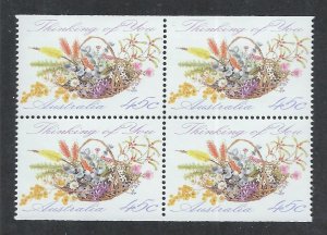 AUSTRALIA SC# 1234a B/4 FVF/MNH 1990