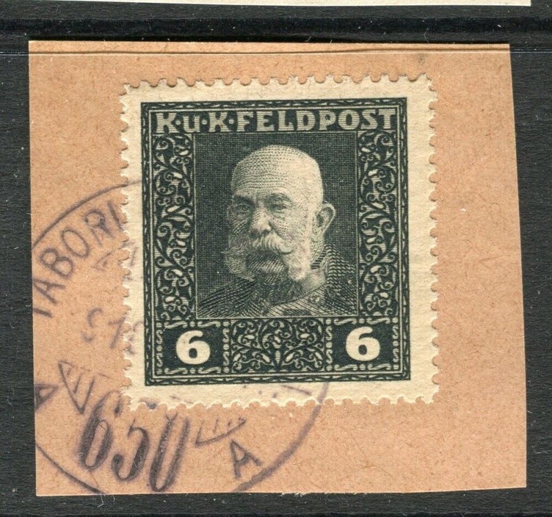 AUSTRIA; BOSNIA 1915-17 early F. Joseph issue 6h. POSTMARK PIECE