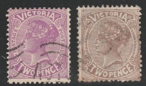 KAPPYSSTAMPS M2115 AUSTRALIA VICTORIA SC # 220 USED COLOR VARIETY? CATALOG = $10