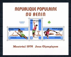 [55955] Benin 1976 Olympic games Montreal Athletics Basketball MNH Sheet