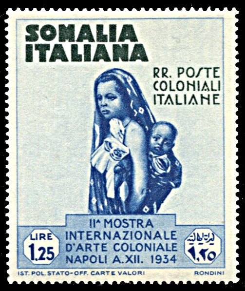 Somalia 169, hinged, Colonial Arts Exhibition