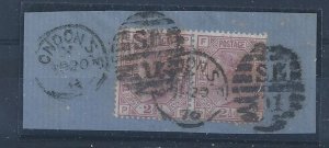 1875-80 GREAT BRITAIN - #56 2d 1/2 pink purple TABLE 4 PAIRS