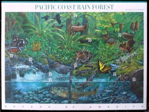 US #3378, 33c Rain Forest,  Sheet, VF mint never hinged, Fresh Sheet  STOCK P...