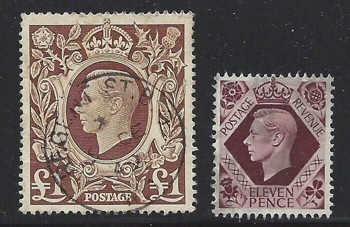 Great Britain #266 and 275 USED