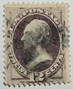 Scott Stamp# 151 1870-71 12c Clay,  Dull Violet.  Free shipping.  SCV $200.00