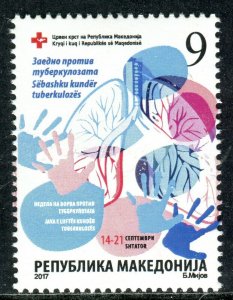 171 - MACEDONIA 2017 - Red Cross - Tuberculosis - MNH Set