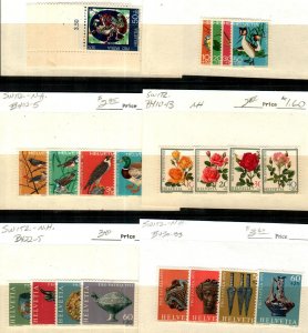 Switzerland Scott B390-97, B402-5, B410-13, B422-5, B430-33 Mint NH [TK103]