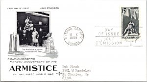 Canada 1968 FDC 5th Anniversary Armistice - Ottawa, Ont - Single - F76683