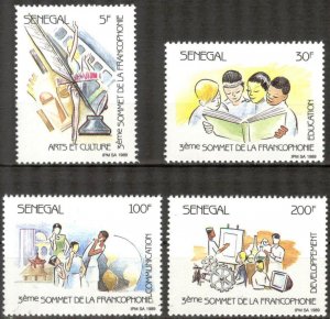Senegal 1989 III Summit of the Francophone countries Set of 4 MNH