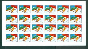 Denmark. Elleore 1984. Local. Christmas Sheet MNH. Lion, Downhill. Imperforated