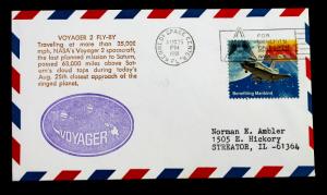 US #1918 VOYAGER 2 FLY-BY SATURN AUGUST 25, 1981