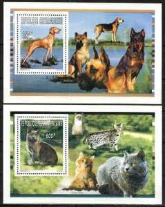 Central African Republic  Stamp 1126-1127  - Cats and Dogs