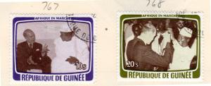 GUINEA 767-768  PRES SEKOU TOURE & GIRARD d'ESTANG OF FRANCE